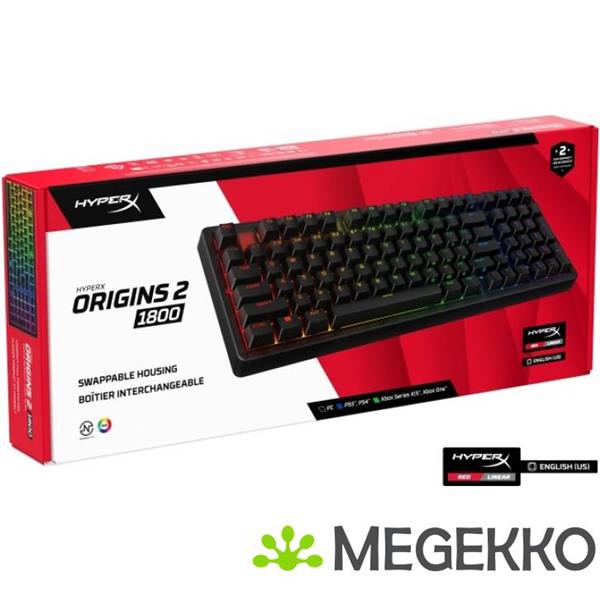 Grote foto hyperx origins 2 1800 us qwerty toetsenbord computers en software toetsenborden