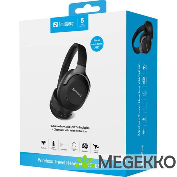 Grote foto sandberg 126 53 draadloos zwart audio tv en foto koptelefoons