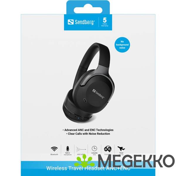 Grote foto sandberg 126 53 draadloos zwart audio tv en foto koptelefoons