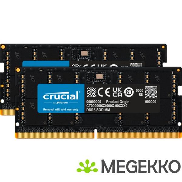 Grote foto crucial ct2k64g56c46s5 geheugenmodule 128 gb 2 x 64 gb ddr5 5600 mhz computers en software harde schijven