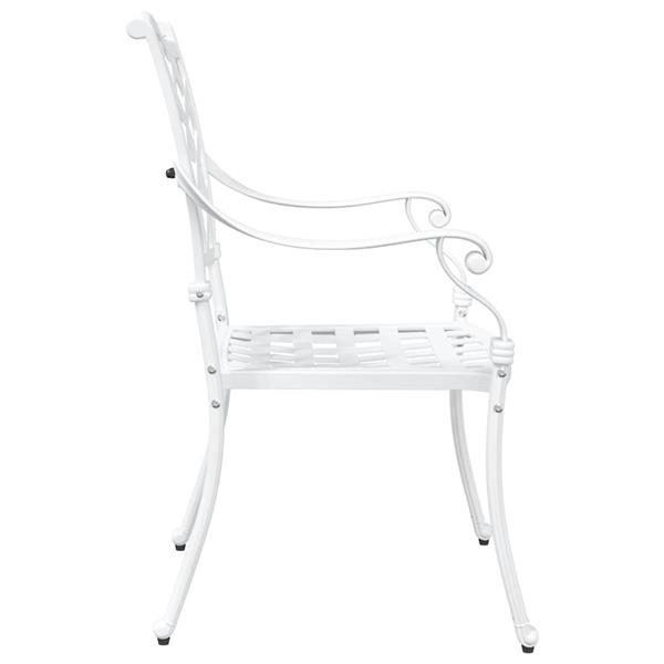 Grote foto vidaxl tuinstoel 2 pcs wit 56 x 55 x 92.5cm aluminium tuin en terras tuinmeubelen