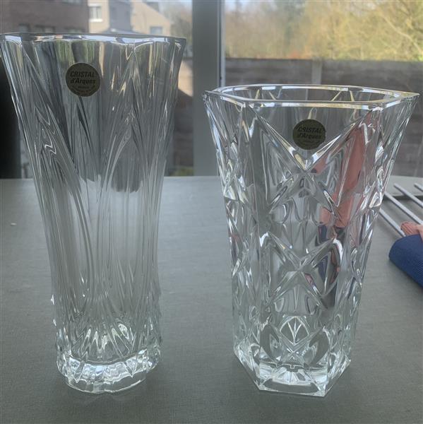 Grote foto 2 vazen christal d arques huis en inrichting servies