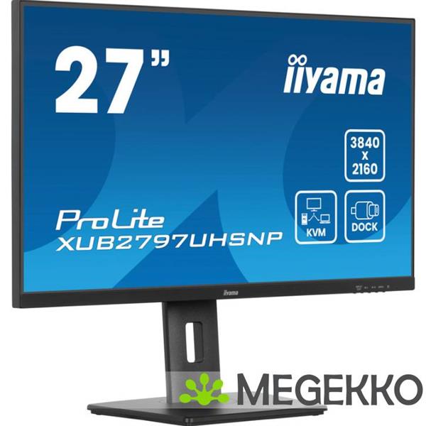 Grote foto iiyama prolite xub2797uhsnp b1 27 4k ultra hd kvm ips monitor computers en software overige computers en software