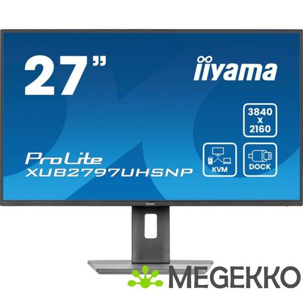 Grote foto iiyama prolite xub2797uhsnp b1 27 4k ultra hd kvm ips monitor computers en software overige computers en software