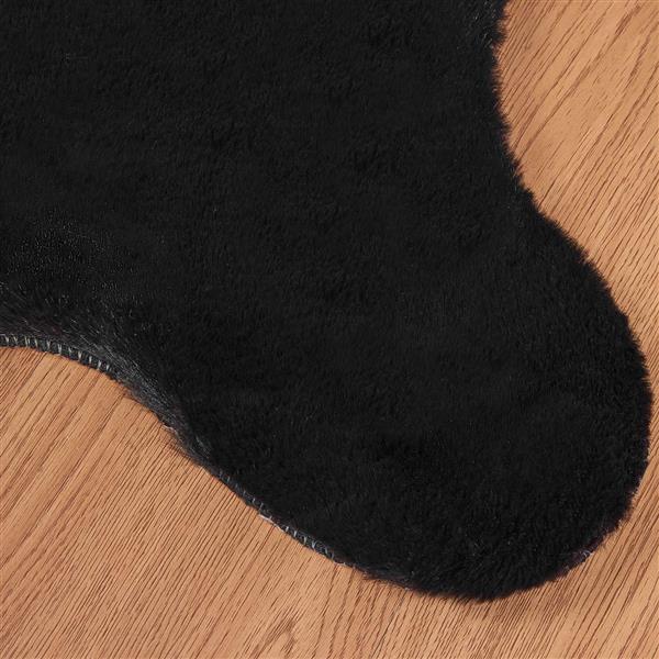 Grote foto vidaxl antislip neplederen konijnenbont vloerkleed olite zwart huis en inrichting vloerbedekking en kleden