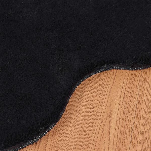 Grote foto vidaxl antislip neplederen konijnenbont vloerkleed olite zwart huis en inrichting vloerbedekking en kleden