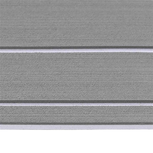 Grote foto vidaxl bootmat gestreept lichtgrijs met wit 240 x 60 x 0 5 cm eva doe het zelf en verbouw tegels