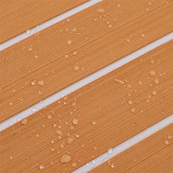 Grote foto vidaxl bootmat gestreept bruin met wit 240 x 60 x 0 5 cm eva doe het zelf en verbouw tegels