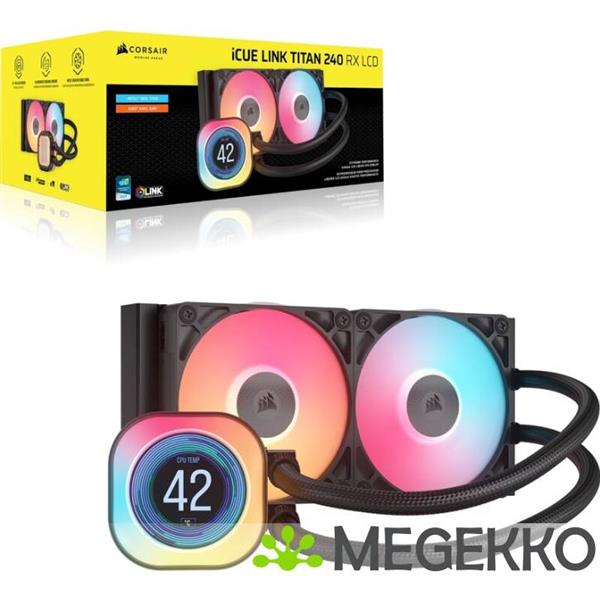 Grote foto corsair icue link titan 240 rx lcd computers en software overige computers en software