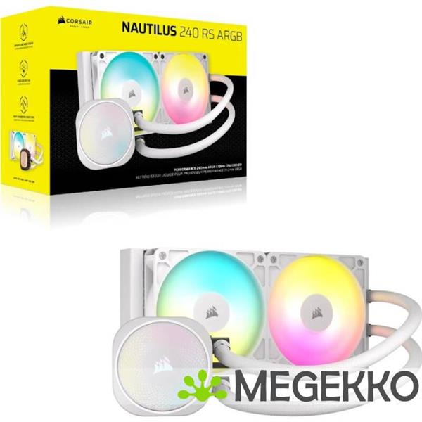 Grote foto corsair nautilus 240 rs argb white computers en software overige computers en software