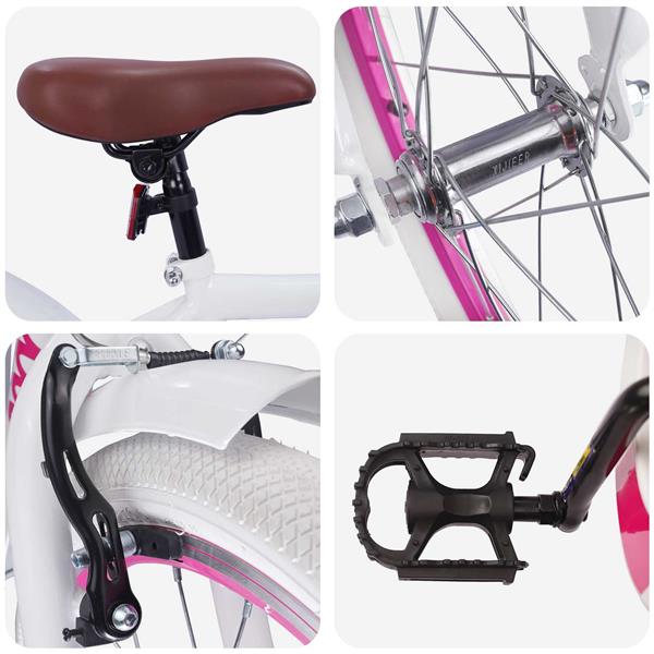 Grote foto vidaxl kinderfiets 18 inch voor 5 7 jaar wit fietsen en brommers herenfietsen