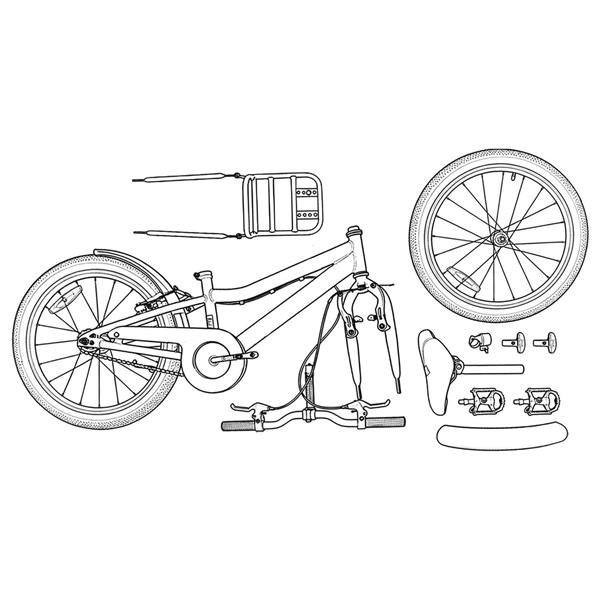 Grote foto vidaxl kinderfiets 18 inch voor 5 7 jaar oranje zwart fietsen en brommers herenfietsen
