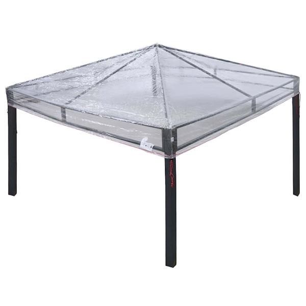 Grote foto vidaxl gazebo dekking vervanging doorzichtig 300 x 300 x 26 cm pvc tuin en terras overige tuin en terras