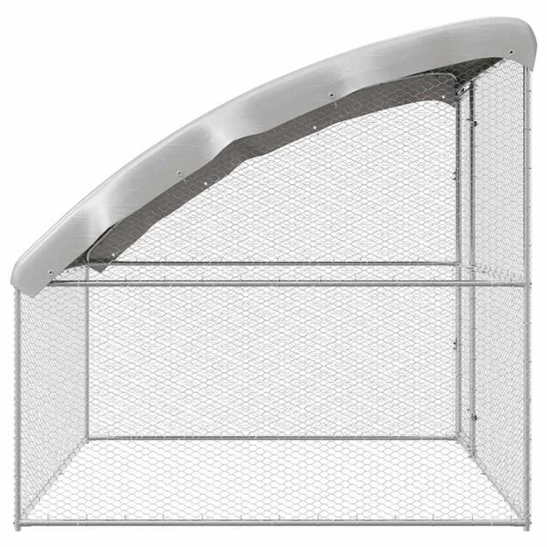 Grote foto vidaxl kippenhok zilver 2 x 2 x 2 m gegalvaniseerd staal dieren en toebehoren hokken en kooien