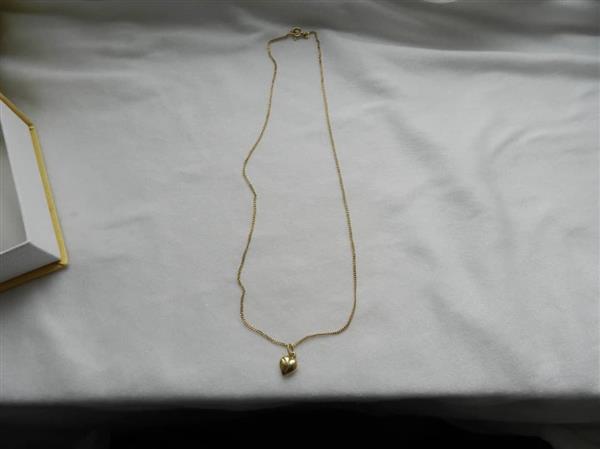 Grote foto collier chaine et pendentif c ur en or sieraden tassen en uiterlijk juwelen voor haar
