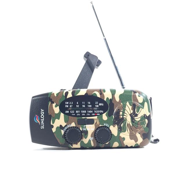 Grote foto slimlogy r3 mini 2000 mah noodradio nood zaklamp laadbaar met crank camouflage telecommunicatie batterijen en accu