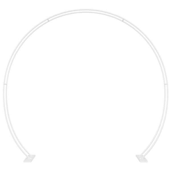 Grote foto vidaxl trouwboog wit 223 x 45 x 201 cm staal tuin en terras overige tuin en terras