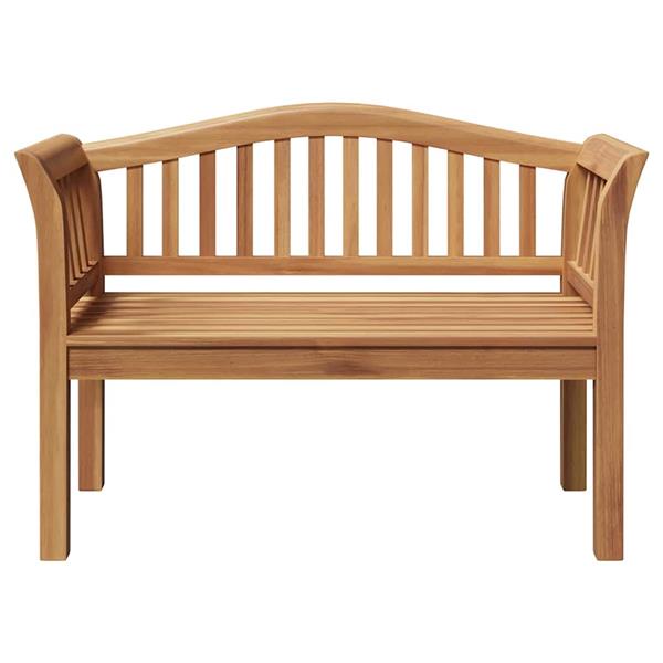 Grote foto vidaxl bank bruin 120 x 53 5 x 85 cm massief teakhout tuin en terras tuinmeubelen