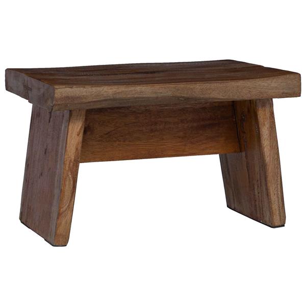 Grote foto vidaxl kruk naturel 29 x 20 x 17 cm mahoniehout huis en inrichting stoelen