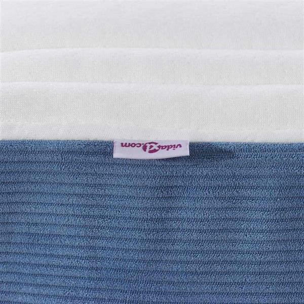 Grote foto vidaxl bedmatras met matras blauw 120 x 200 cm stof antiek en kunst stoelen en banken