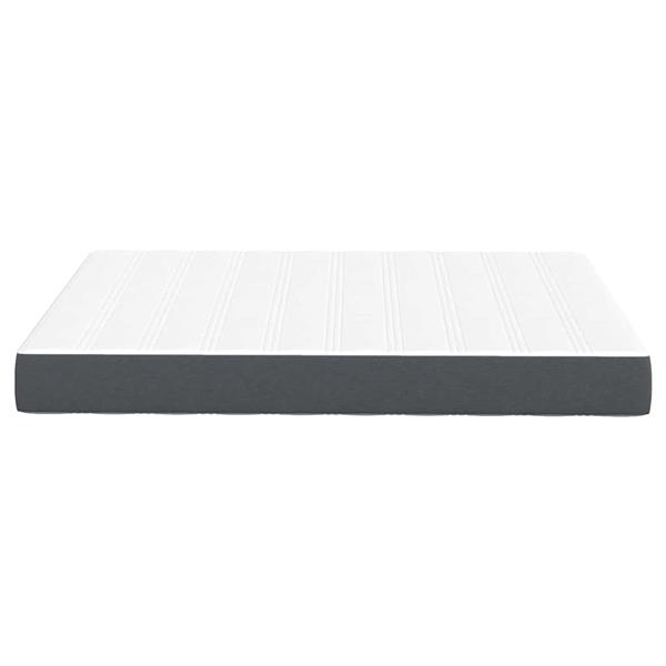 Grote foto vidaxl bedmatras met matras grijs 140 x 190 cm stof antiek en kunst stoelen en banken