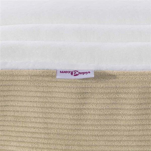 Grote foto vidaxl bedmatras met matras saliegroen 120 x 190 cm stof antiek en kunst stoelen en banken