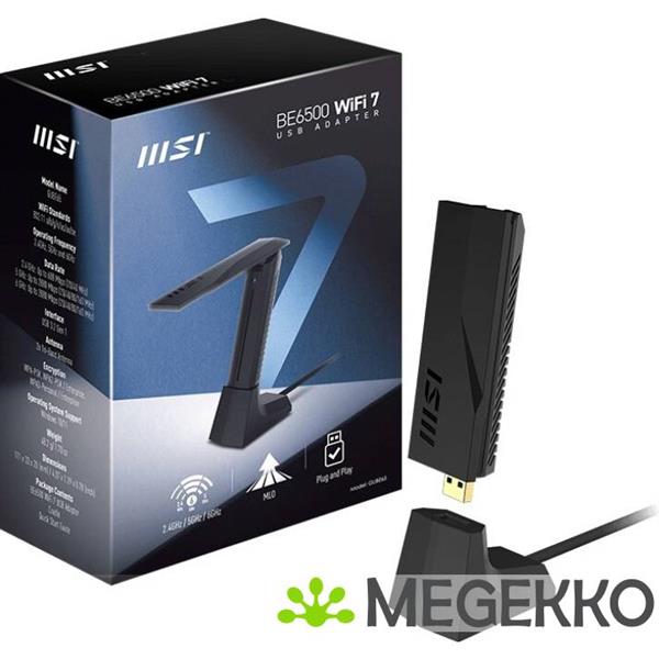 Grote foto msi be6500 wifi7 usb stick computers en software netwerkkaarten routers en switches