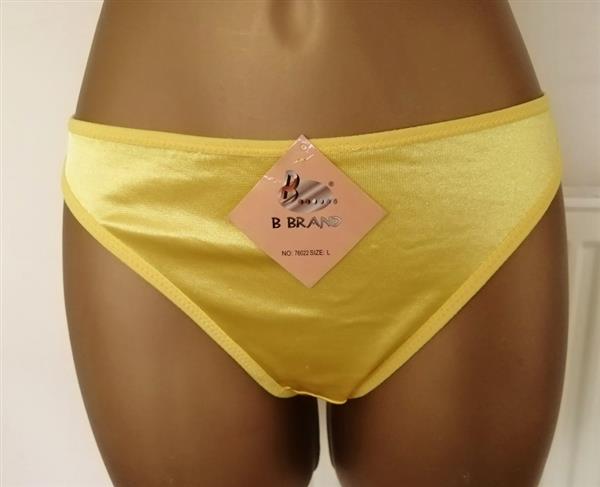 Grote foto prachtige goudgele gesatineerde string nieuw kleding dames ondergoed en lingerie