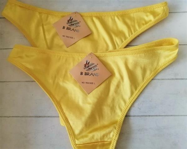 Grote foto prachtige goudgele gesatineerde string nieuw kleding dames ondergoed en lingerie