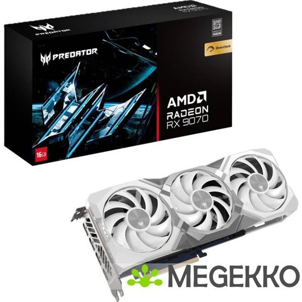 Grote foto acer predator bifrost radeon rx 9070 oc 16gb white edition computers en software videokaarten