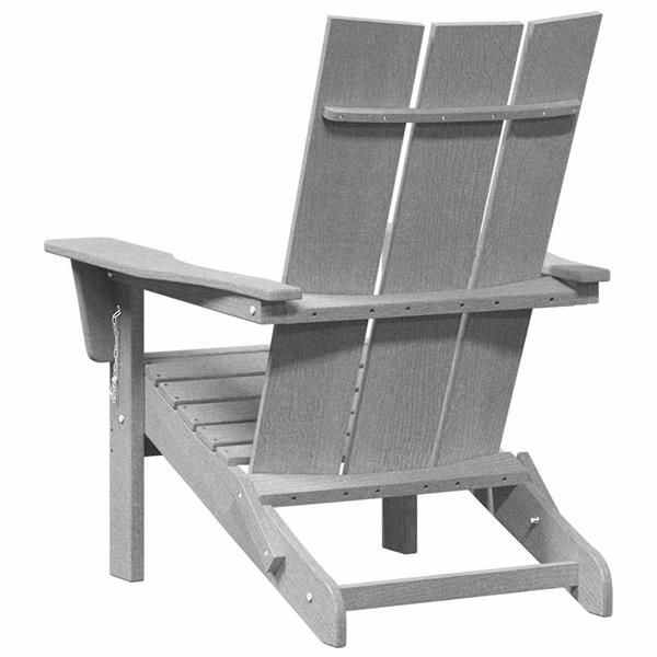 Grote foto vidaxl vouw adirondack stoel lichtgrijs 80 5 x 74 5 x 92 cm hdpe tuin en terras tuinmeubelen