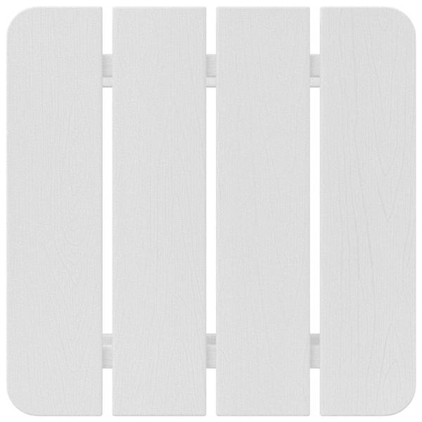 Grote foto vidaxl bijzettafel wit 38 x 38 x 46 cm polyetheen tuin en terras tuinmeubelen