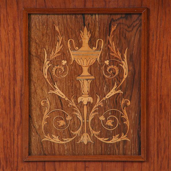 Grote foto engelse notenhouten davenport ca 1880 met blond inlegwerk en div vakjes no.381225 antiek en kunst overige in antiek gebruiksvoorwerpen