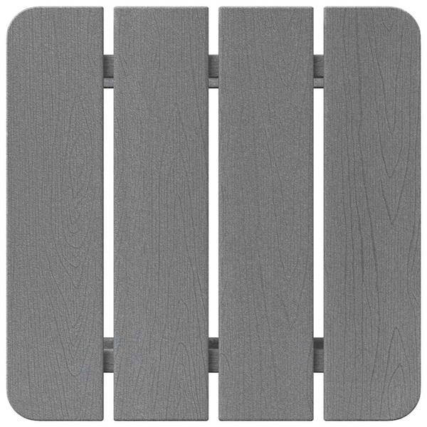 Grote foto vidaxl bijzettafel lichtgrijs 38 x 38 x 46 cm polyetheen tuin en terras tuinmeubelen