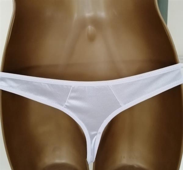 Grote foto witte gesatineerde string small nieuw kleding dames ondergoed en lingerie