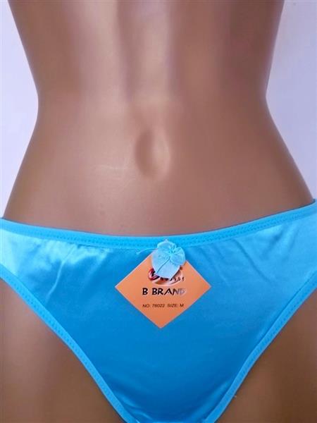 Grote foto gesatineerde string in prachtige blauwe kleur kleding dames ondergoed en lingerie