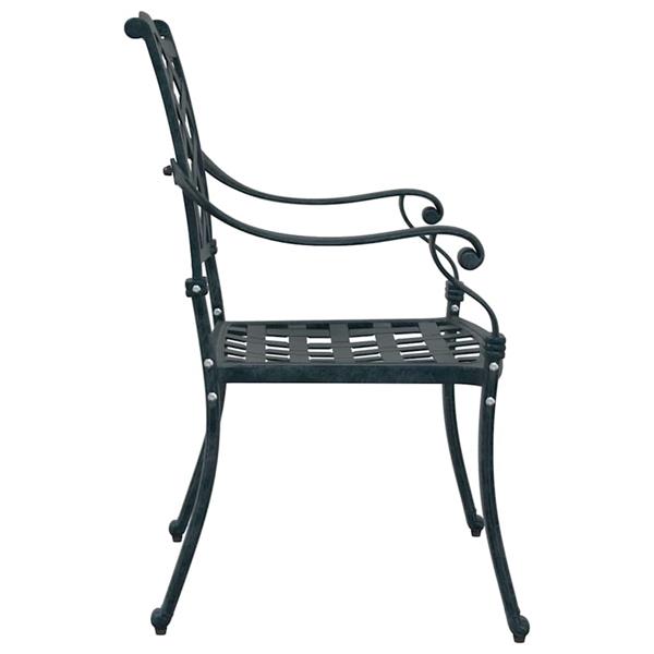 Grote foto vidaxl tuinstoel 2 pcs groen 56 x 55 x 92.5cm aluminium tuin en terras tuinmeubelen