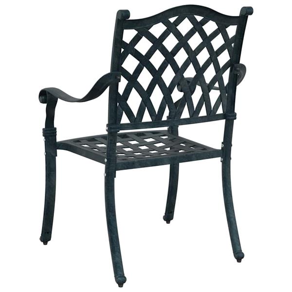 Grote foto vidaxl tuinstoel 2 pcs groen 56 x 55 x 92.5cm aluminium tuin en terras tuinmeubelen