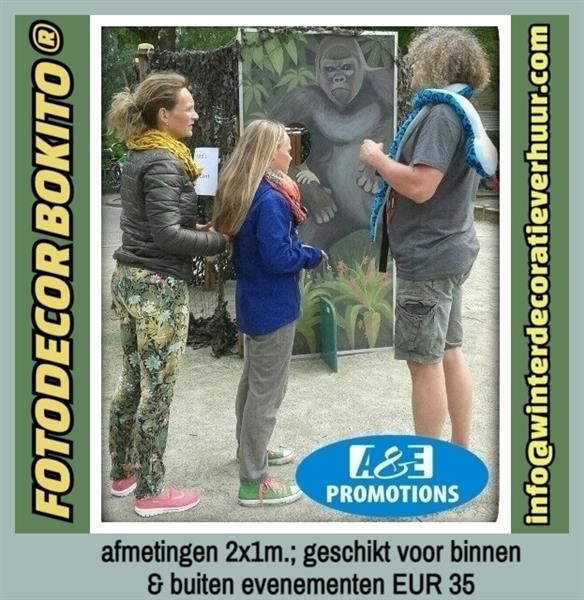 Grote foto olfant prop xl verhuur jungle safari props brussel diensten en vakmensen bedrijfsuitjes