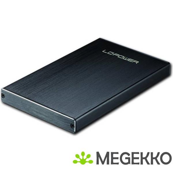 Grote foto lc power lc 25u3 becrux c1 hdd enclosure 2.5 zwart opslagbehuizing computers en software behuizingen en kasten