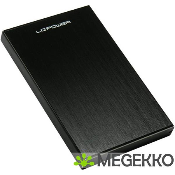 Grote foto lc power lc 25u3 becrux c1 hdd enclosure 2.5 zwart opslagbehuizing computers en software behuizingen en kasten