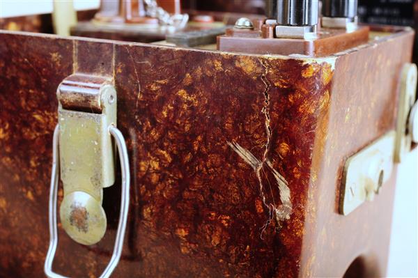 Grote foto oude franse veldtelefoon in goede staat audio tv en foto beamers en projectie apparatuur