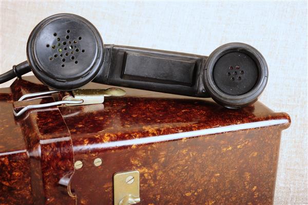 Grote foto oude franse veldtelefoon in goede staat audio tv en foto beamers en projectie apparatuur