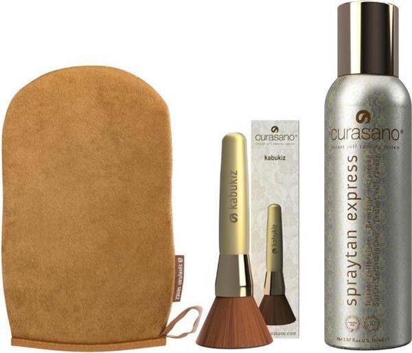 Grote foto curasano spraytan express tanning spray kabukiz handschoen 150 ml kleding dames sieraden