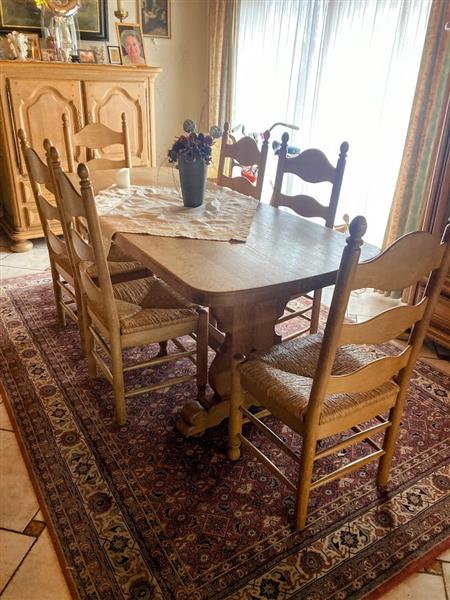 Grote foto massieve eikenhouten eetplaats huis en inrichting eettafels