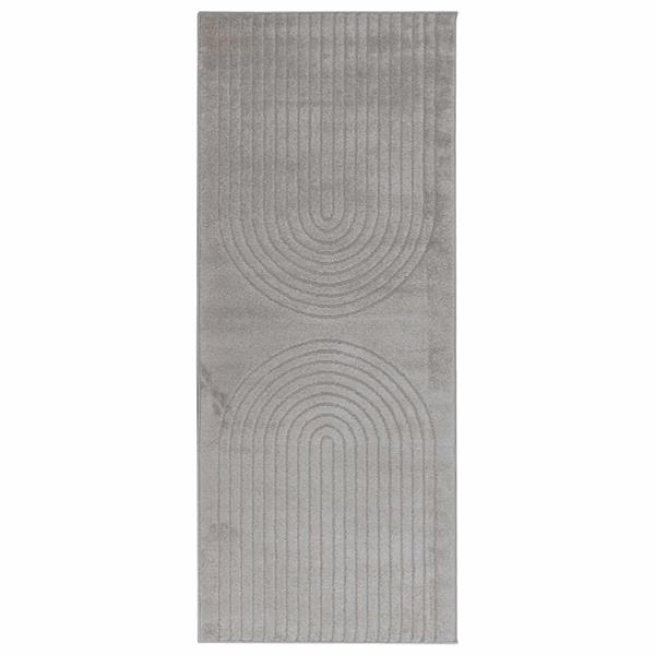 Grote foto vidaxl vloerkleden rechthoekig galati grijs 200 x 80 cm polyester huis en inrichting vloerbedekking en kleden