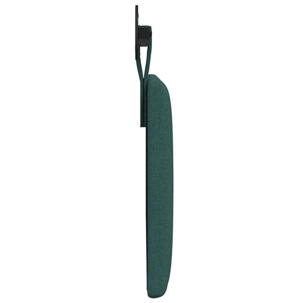 Grote foto vidaxl hangend hoofdeinde gestreept donkergroen 110 x 55 x 5 cm stof antiek en kunst stoelen en banken