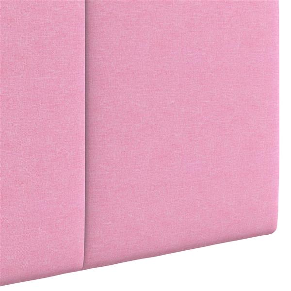 Grote foto vidaxl hangend hoofdeinde wandgemonteerd roze 100 x 55 x 5 cm stof antiek en kunst stoelen en banken