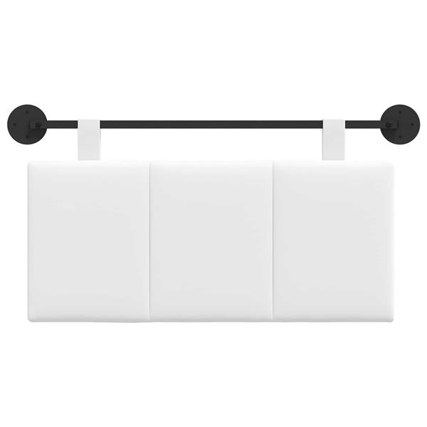 Grote foto vidaxl hangend hoofdeinde wandgemonteerd wit 100 x 55 x 5 cm stof antiek en kunst stoelen en banken