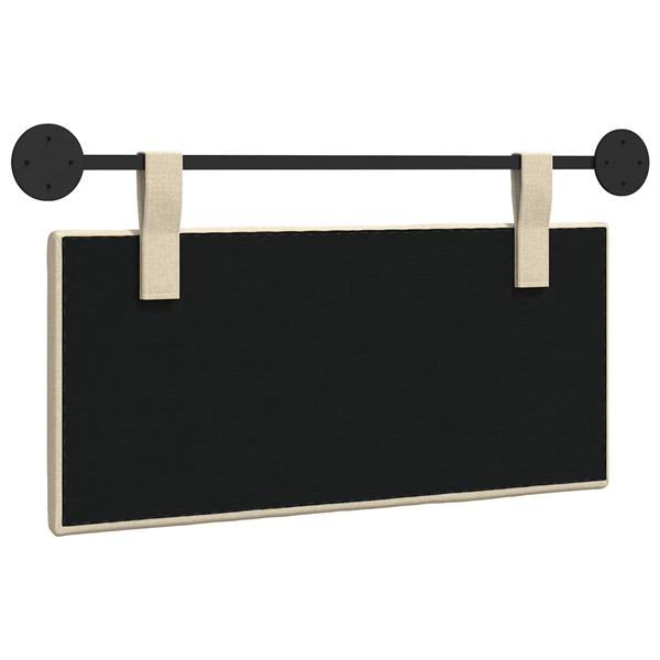 Grote foto vidaxl hangend hoofdeinde wandgemonteerd cr me 100 x 55 x 5 cm stof antiek en kunst stoelen en banken